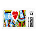 King And Queen Of Hearts Wedding Postal stamp