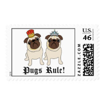 King and Queen Pug Stamps