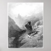 King Arthur discovers the Skeletons Print