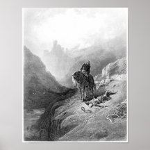 King Arthur discovers the Skeletons Print