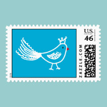 King Bird Blue Stamp
