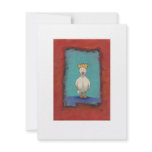 King bird - fun expressive original painting art custom invitations