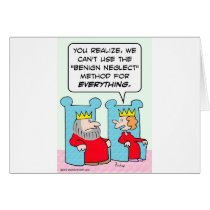 King can't use benign neglect for everything. cards