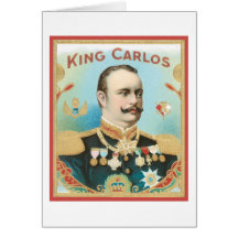 King Carlos Vintage Cigar Label Card