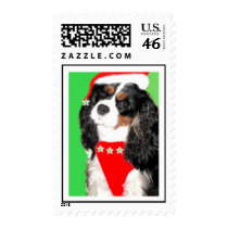 King Charles Cavalier Spaniel Christmas Stamp by patsplayhouse King Charles Cavalier Spaniel Christmas Stamp