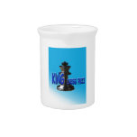 King Chess Piece With Background Beverage Pitcher