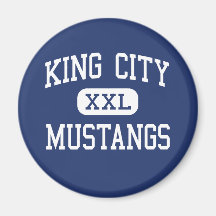King City - Mustangs - High - King City California Fridge Magnets