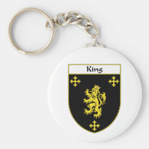 King Coat of Arms/Family Crest Keychain