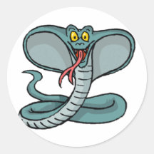 King Cobra Round Sticker