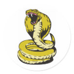 king cobra snake angry attacking stickers