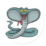 King Cobra Round Sticker