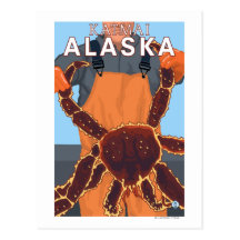 King Crab Fisherman - Katmai, Alaska Postcard