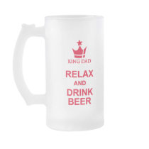 King Dad fun relax and drink beer red beer mug