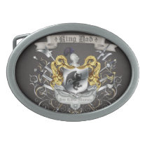 KIng Dad Royal Crest Black Belt Buckle