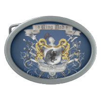 KIng Dad Royal Crest Blue Belt Buckle