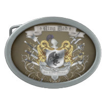 KIng Dad Royal Crest Brown Belt Buckle