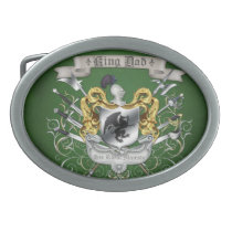 KIng Dad Royal Crest Green Belt Buckle
