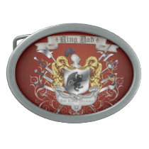 KIng Dad Royal Crest Orange Belt Buckle