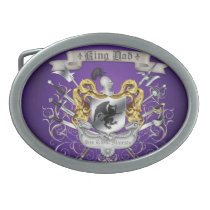 KIng Dad Royal Crest Purple Belt Buckle