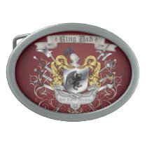 KIng Dad Royal Crest Red Belt Buckle