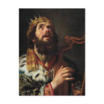 'King David Playing the Harp' Postcard
