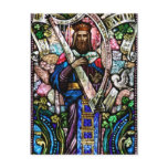 King David Stained Glass Art Post Card