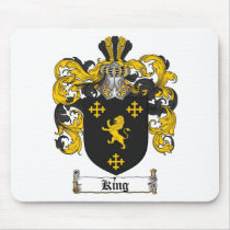 KING FAMILY CREST - KING COAT OF ARMS mousepads by heraldics KING FAMILY CREST - KING COAT OF ARMS mousepads