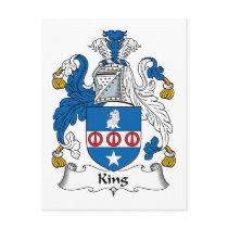 King Family Crest postcards
