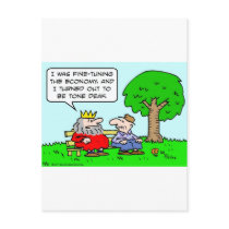king fine tune economy tone deaf postcard