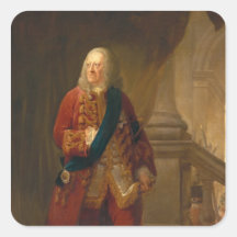 King George II, 1759 Square Sticker