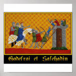 King Godrey Attacking Salehadin posters