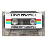 King Graphx Cassette Tape Rectangular Stickers