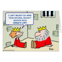 king hired advisor craig's list cards