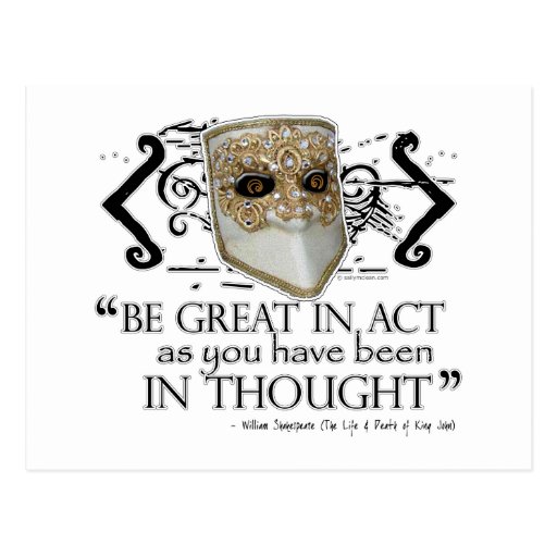 King John Quote Post Card