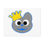 King Kat Blue - Gray Postcards