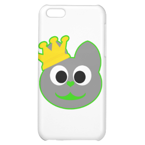 King Kat Green - Gray iPhone 5C Cases