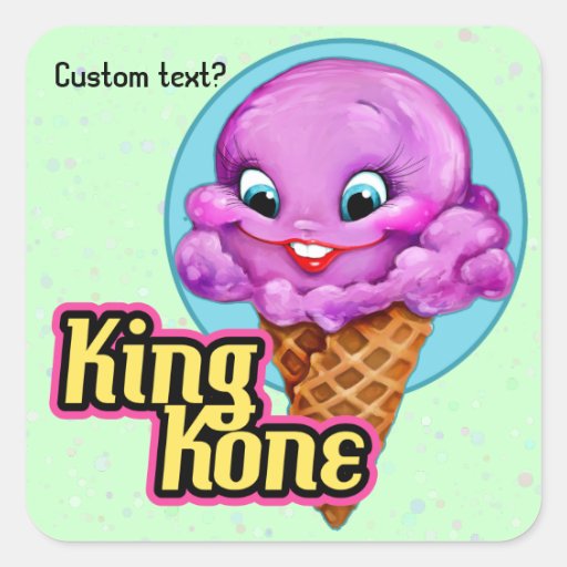 King Kone ice cream sticker Zazzle