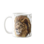 King Lion Paw Print Mug, White