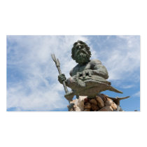 King Neptune Virginia Beach Statue Business Card Template