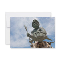 King Neptune Virginia Beach Statue Custom Invitation