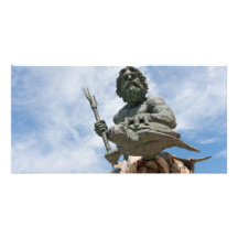 King Neptune Virginia Beach Statue Photo Greeting Card