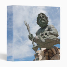 King Neptune Virginia Beach Statue Vinyl Binders