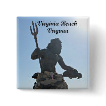 King Neptune, Virginia Beach, Virginia Pinback Button