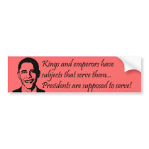 King Obama? bumper stickers by Brookelorren King Obama? bumper stickers