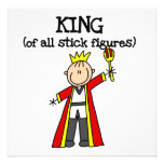 King of All Stick Figures Personalized Announcements