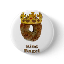 King of Bagels Pinback Button