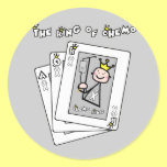 King of Chemo Round Stickers