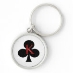 King of Clubs Playing Cards keychains