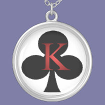 King of Clubs Playing Cards necklaces