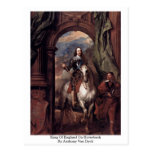 King Of England On Horseback By Anthony Van Dyck Post Cards